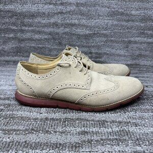 Cole Haan Grandsprint Mens Size 10.5 C12468 Brown Suede Wingtip Oxford Shoes